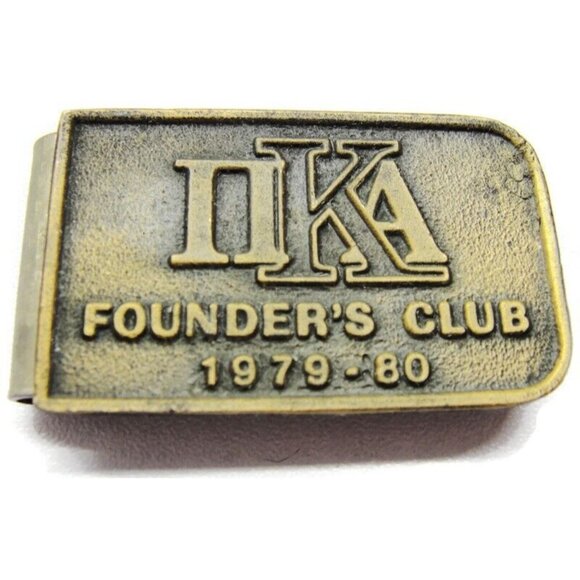 Brass Top NKA Founders Club 1979 - 80 Money Clip Stainless Steel Wallet - Picture 2 of 7